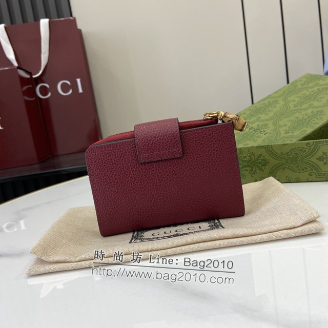 Gucci專櫃古馳最新款Marmont系列錢夾拉鏈中夾錢包 jh2096型號：739498